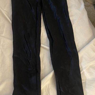 Koral Women's Lustrous Regular Rise Black Shine Leggings Sz XS Shiny Crop 24”